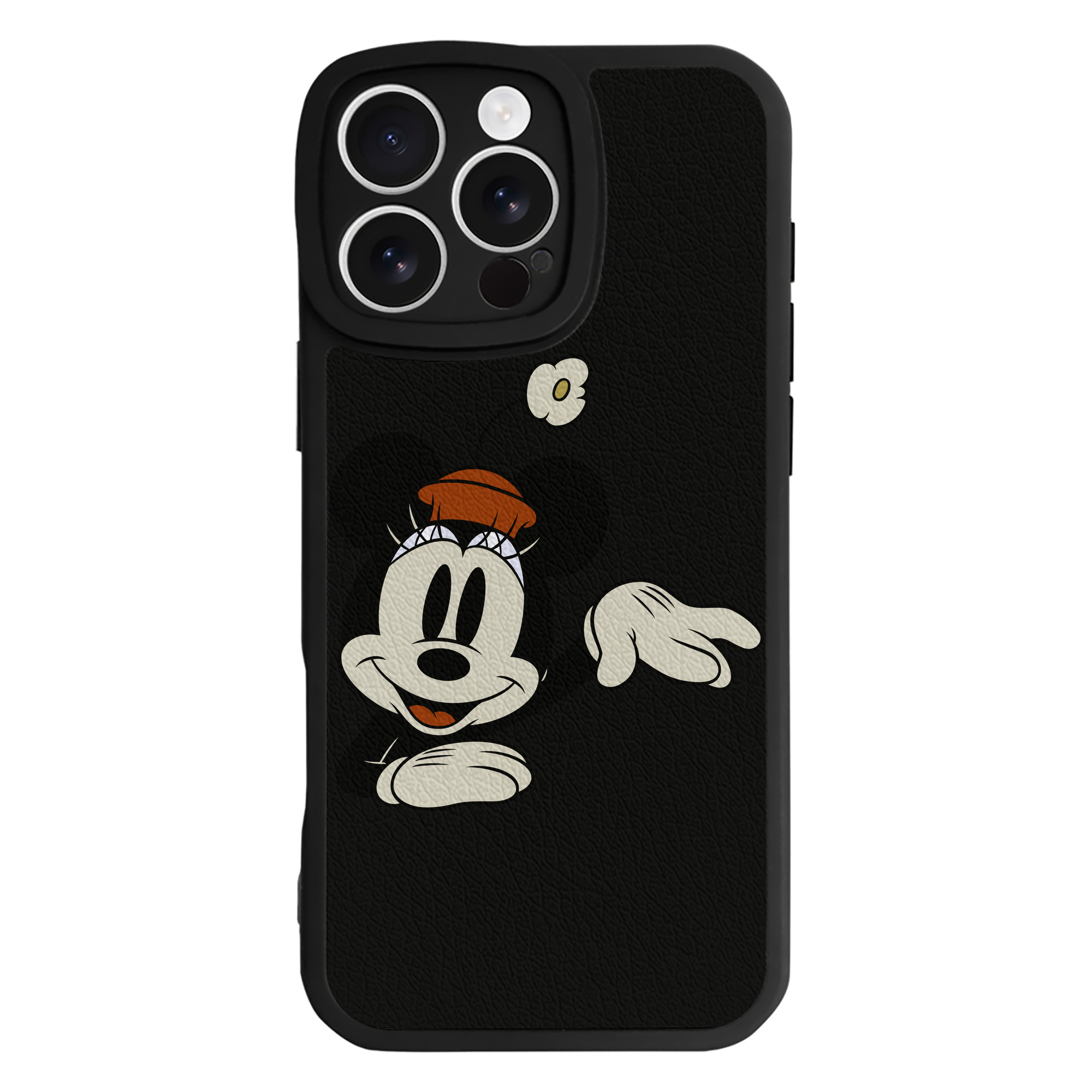 （画像用） ミッキーマウス Mickey Mouse 【iPhone 16シリーズ対応】シリコンスマホケース（レザー調） 材質：シリコン